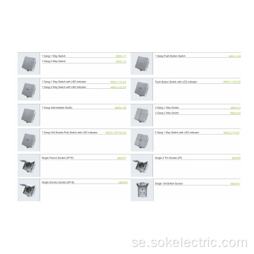 1Gang1Way Switch med LED Ytmontering Vertikal IP65